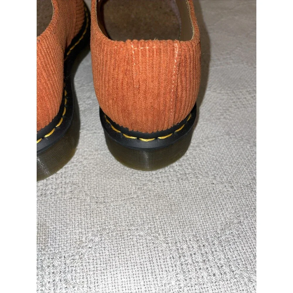 Dr. Martens Men’s Corduroy Oxfords Size 8 M Orange Streetwear Outdoors City NWOB